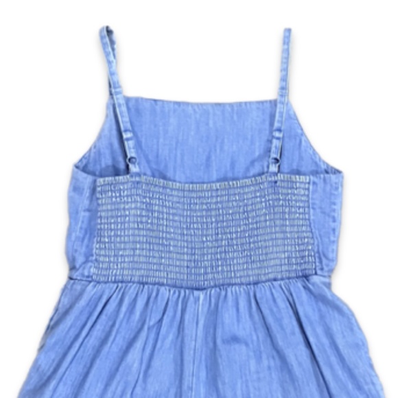 Jumpsuit Wide Leg Silhouette Size Medium Petite Blue - Picture 3 of 7